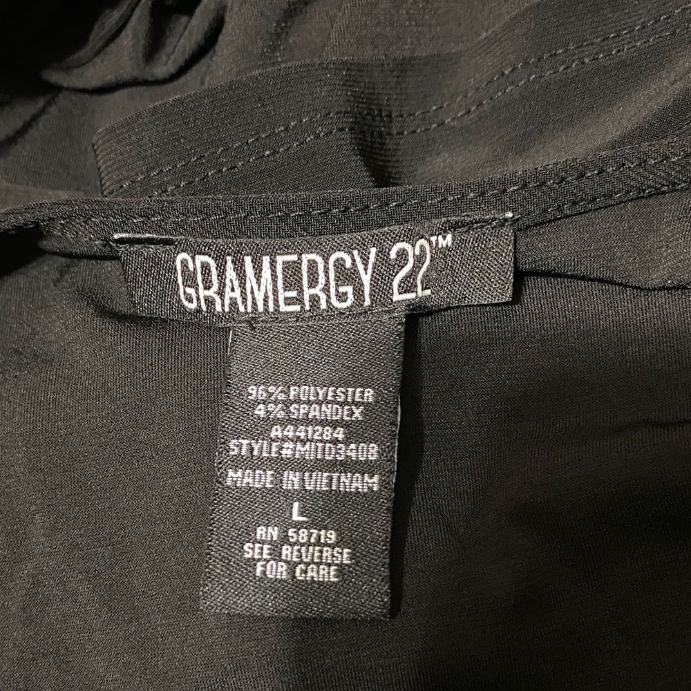 Gramergy 22 Black Women's faux Wrap Dress - Picture 8 of 9